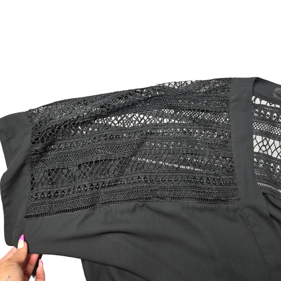 Mossimo Black Crochet Kimono - Picture 3 of 3